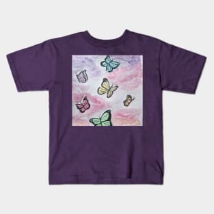 Colorful Butterflies Kids T-Shirt